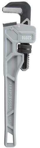 KLEIN TOOLS 68224 Rohrzange aus Aluminiumguss, robust, verstellbar, Sanitärschlüssel mit I-Beam-Griff, 5,1 cm Backenkapazität