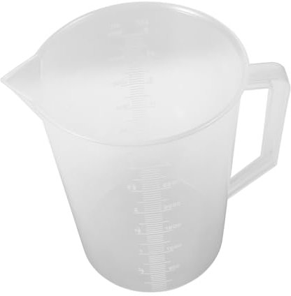 UTHCLO Plastic Measuring Pitcher 3000ml Graduated Beaker with Wide Mouth and Handle Sturdy Plastic Liquid Dispenser for Kitchen Cooking and Laboratory Use