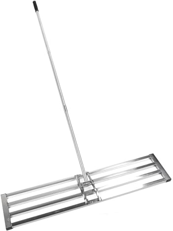 Yctze Râteau de Nivellement de la Pelouse de Haute qualité 47,2 X 10,2 Pouces en Acier Inoxydable pour Les Cours Professionnels et la Maintenance de la Pelouse