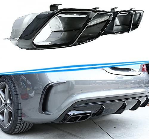 1 paar Auspuffblende Endrohre Auspuff Sportauspuff Schwarz für Mercedes W176 A45 AMG CLA C117 CLA 45 AMG GLA 45 AMG