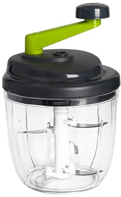Tritatutto rapido con manovella manuale in acciaio inox 420, tritacarne lavabile in lavastoviglie, utensile da cucina multifunzionale