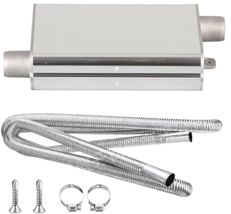 LYPPUL 24 mm Silenziatore Scarico, Silenziatore per Tubo di Scarico, silenziatores del Riscaldatore di Parcheggio con Tubo di Scarico da 200 cm, Kit Silenziatore per Riscaldatore da Parcheggio