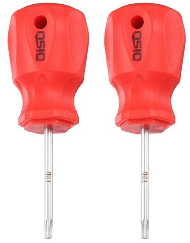sourcing map Lot de 2 petits tournevis hexagonaux T20 de 105 mm de long en acier S2 à tête magnétique métrique, mini tournevis hexagonal prune avec poignée antidérapante pour les espaces restreints