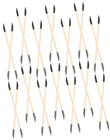 PACKOVE 40 Pezzi Bastoncini Leviganti Doppia Punta per Manicure e Cuticole Bastoncini Abrasivi in Legno Usa e Getta per Rifinitura Unghie Strumenti Dettaglio Nail Art Professionali