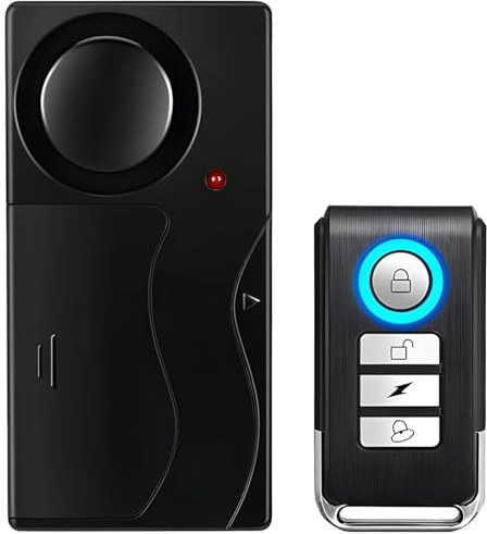 Deskium Car Security Alarm System, 110 Db Wireless Remote Control With Vibration Sensor & Red Light, Easy Installation, 3.4 X 1.9 X 1.6 In