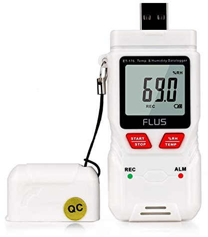 Feuchte-Temperatur-Datenlogger Thermometer Handdigital Berührungslos Mini Hygrometer LED High/Low Temperature Indicator ET-176 Für Laborzwecke