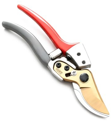 FIGCY Tijeras de Poda Profesionales, Cuchilla de Acero SK5, Capacidad de Corte 25 mm, Herramienta de Jardinería Ergonómica para Árboles y Arbustos, 21 cm de Largo