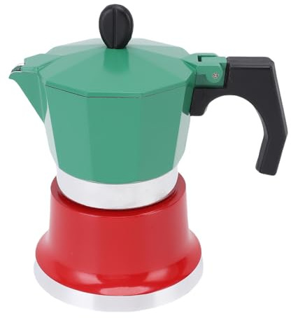 TARSHYRY Cafetière Italienne Cuisinière Percolateur Pot Manuel Brew Camping Alliage D'aluminium Capacité De 3 Tasses Cuisinière Électrique À Gaz Top Machine Cubaine Portable Pour La