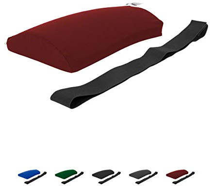 Sport-Tec Lendenkissen mit Bezug und Gurt Sitzkissen Rückenkissen für Büro und Auto