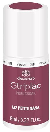 alessandro Striplac UV-Nagellack Petite Nana – Schonend und langanhaltend – Einfache Entfernung dank Peel-Off-Technologie – Vegan und tierversuchsfrei – 8 ml