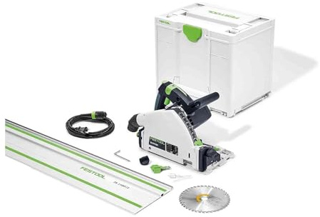 Festool Plunge-Cut Track Saw TS 55 FEQ-F-Plus-FS with 55-Inch (1400mm) Guide Rail