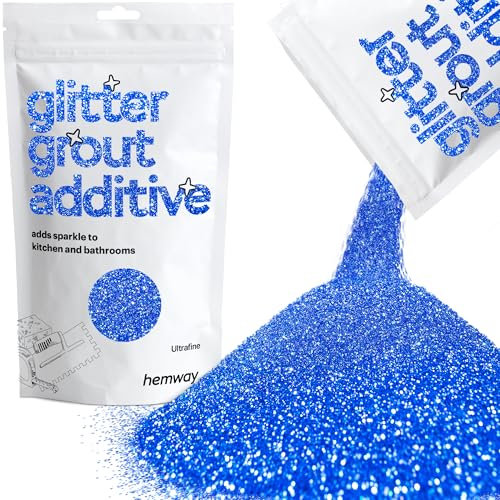 Hemway brillo aditivo Grout (Ultra Fino 1/128 0.008 0.2mm) Aditivo lechada del azulejo azulejos baño sala húmeda Cocina - azul zafiro - 100g