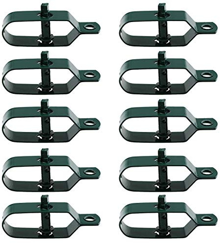 OTOTEC 10 st stängningstråd spännare spärrtrådssilar 100 mm kolstål grön stål tråddragare för gård justeringsrep fast staket