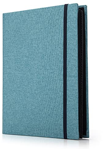 AIOR Fotoalbum Einsteckalbum für 200 10x15 Fotos, Leinen Fotobuch Vintage Fotoalben für Familien Hochzeit Jahrestag Baby Urlaub, Blau