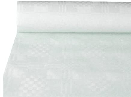 Bordsduk vit, pappersduk rulle 1,2m x 10m, Bordsduk av papper, 3 rullar