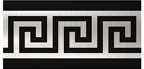 funlife Wallpaper Border Stickers, Self Adhesive Ceiling Molding Borders, Skirting Wall Waist Line for Home DIY Decorative, 10x200cm, Brushed Black Silver