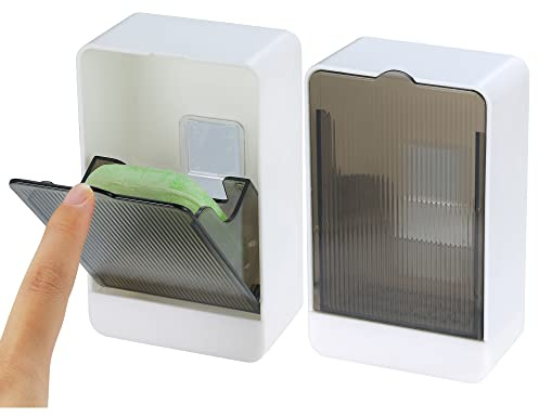 HANCELANT Bathroom Soap Dishes, 2 Pack Bar Soap Holder with Drain Wall Mounted Soap Box for Shower, Bathroom, Kitchen Sink, Keep Soap Bars Dry, Waterproof Dustproof, No Drilling, Adhesive Include