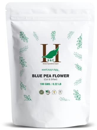 H&C Blue Pea Flower (Cut and Sifted) - 100g Pack | Herbal Tea Ingredient | Loose Tea