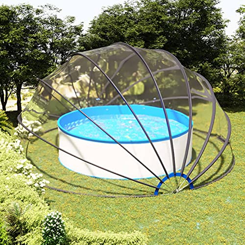 JUNZAI Pooldach, Poolabdeckung, Pool Dach, Pool überdachung, 550x275 cm