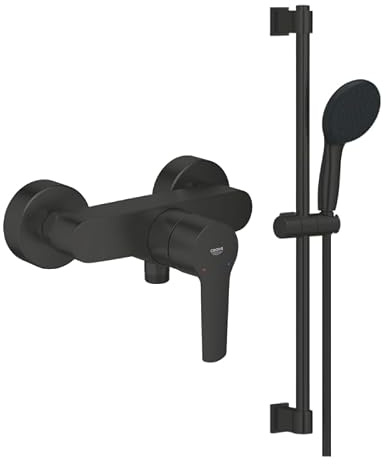 Pack mitigeur douche mécanique GROHE Start noir + ensemble de douche GROHE Vitalio Start