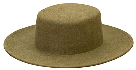 Hut mit Halsabdeckung, modische Trendfarbe, Bootsform, Sombrero, Winter, warm, Outdoor-Kleid, Hut, große Damenhut, grün, Einheitsgröße