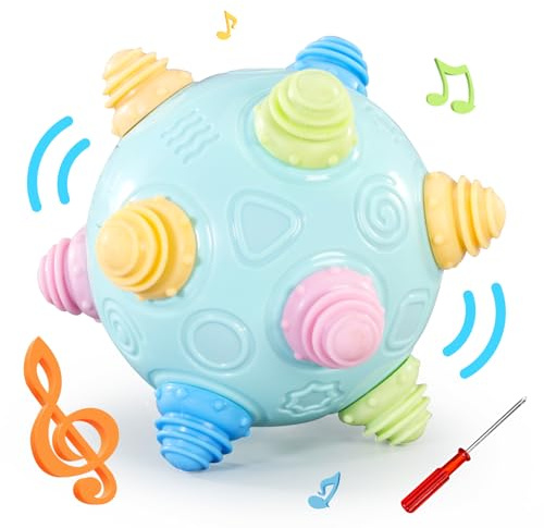 VANLINNY Baby Toy-Bumble Ball for Babies,Toddlers Toy Ball Dancing Bumpy & Interactive Sounds Crawl, Best Bouncing Sensory Learning Gift for 3+ Year Old Boys&Girls.