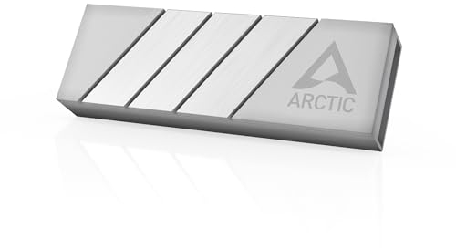 ARCTIC M2 Pro - Heatsink cooler for M.2 2280 SSD, with ARCTIC TP-3 thermal pads, compatible with PC & PS5, for dual and single-sided SSDs - Silver