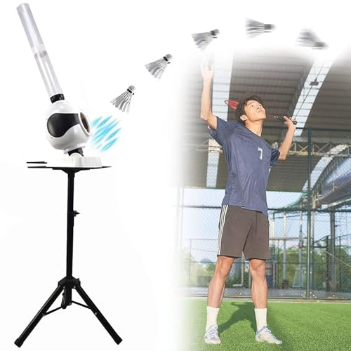 Qiang Badminton-Trainingsmaschine,Automatische Badmintonmaschine Portable Badminton Robot Badminton Ball Launcher Automatic Badminton Equipment Mit Ferngesteuerter