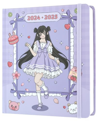 Grupo Erik Schulplaner 2024 2025 Anime Kalender 2024 Buchkalender Tagesansicht - Planer 2024 2025 Schüler - Einschulung Terminkalender 2024/2025 Ringbuch Hausaufgabenheft 2024/2025