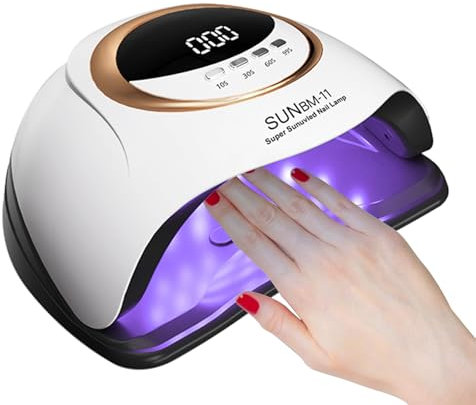Timpou 280W UV LED Nagellampe, Professioneller Nageltrockner, Gel Nagellack, UV Nagellampe mit 66 Perlen, 4 Timer-Einstellungen, Automatischer Sensor, LCD-Display