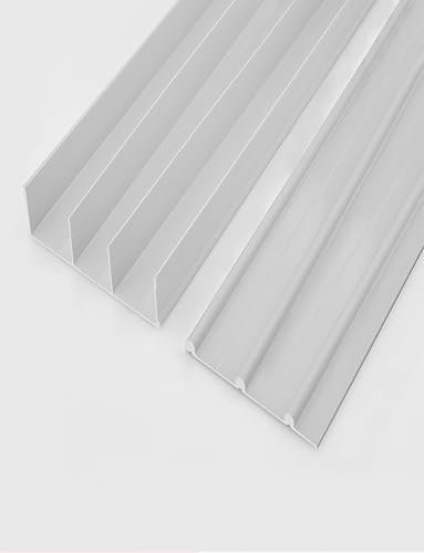 Sliding Wardrobe Door Track Kit Ball Bearing Smooth Operation Aluminium Sliding Glass Door for Three Doors(170cm/67in)