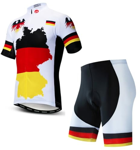 PSPORT Rennrad Trikot Set Herren Sommer Radtrikot Anzug Radbekleidung für Männer 4D Gel Fahrradbekleidung Fahrrad Bekleidung CF00