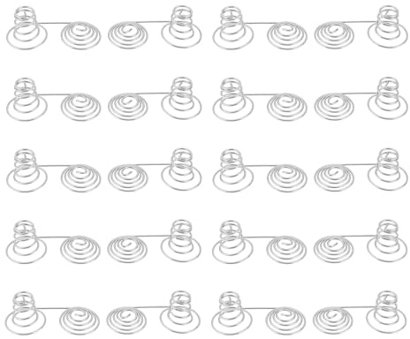 ECSiNG 20pcs Ressorts de Conversion Positifs Et Négatifs pour Batterie 9 X 27 Mm en Acier Nickelé pour Télécommandes Jouets Lampes de Poche