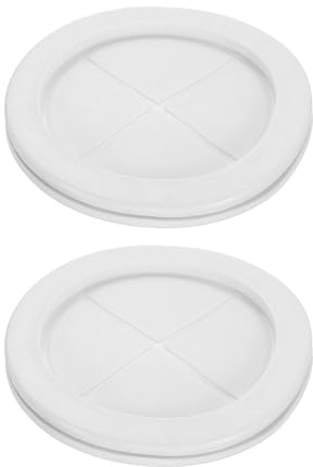 sourcing map 2Pcs Rubber Grommets 3-1/8 (80mm) Drill Hole, 2-3/4 (70mm) ID Double Sided Hole Plugs Ring Gasket for Firewall Cable Wire Protecting, White