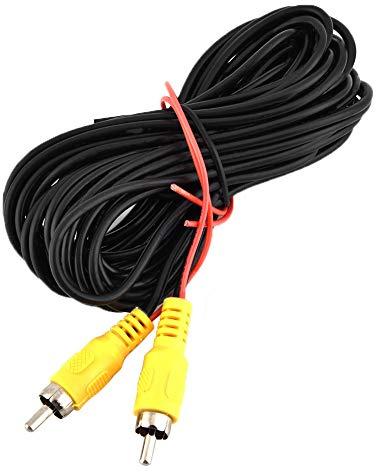 OUKENS Câble vidéo RCA, 6M mâle à mâle RCA voiture vue arrière arrière caméra de stationnement cordon de câble vidéo AV,Noyau en cuivre