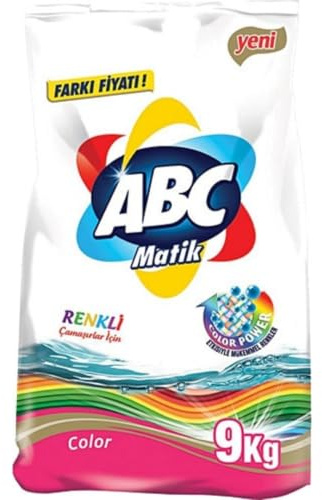 ABC Waschpulver Color 9 kg – zuverlässige Reinigung bei 30–60 °C für farbige Textilien