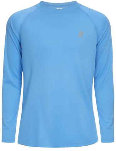 Runhit Kids Rash Vest Long Sleeve, UPF 50+ Sun Protection Swim Top, Quick Dry Rash Guard T-Shirt for Beach Running Fishing Surfing Outdoor Sport