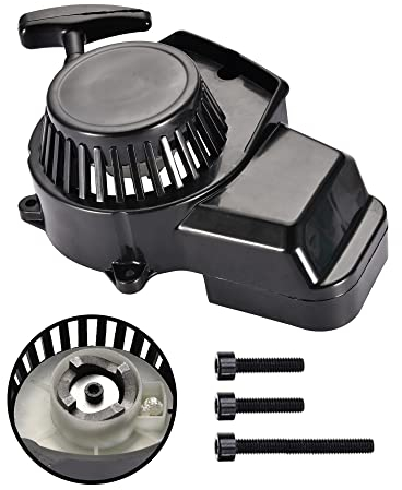 GOOFIT Motorcicleta Pull Starter Negro Reemplazar Para 2 stroke 43cc 47cc 49cc Pocket Bike ATV Mini Dirt Bike Scooter Water pump Brush Cutter