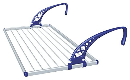 Cinquepalmi N 1, Stendibiancheria da balcone in alluminio cm 53x108.