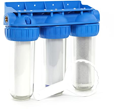 Naturewater NW-BR10B4 – Système de filtration 3 Étapes – 20,67 mm 1/2 – avec Filtre à sédiments Charbon actif Bioc et Granulés – Eau potable