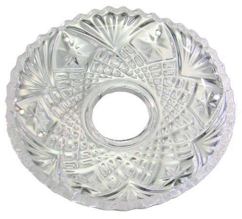 AMBROS - Kristall Lichtschale~ Bobeche Ø100mm Bleikristall 6 Seitenringe Chrom ~ Kronleuchter Lüster