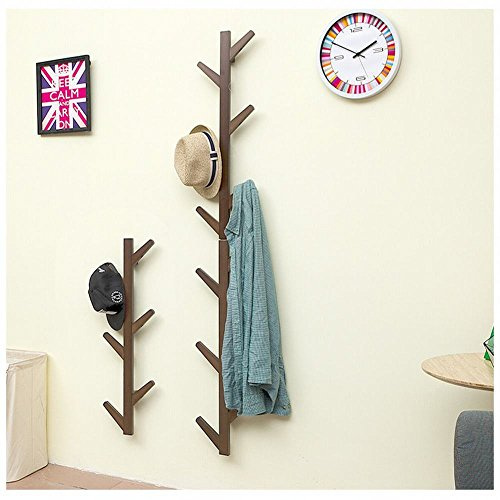 WEII Kleiderständer aus Massivholz zum Aufhängen an der Wand für Wohnzimmer, Schlafzimmer, Dekoration