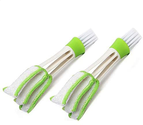 ZOOENIE 2pcs Double Sided Car Washing Machine Cleaning Brush Air Conditioning Cleaner Computer Clean Tool Blind Duster Cleaner and Brush Blinds Cleaning Cloth