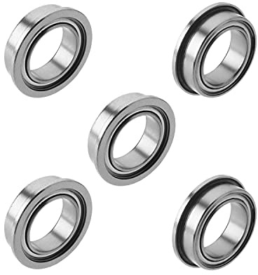 Othmro MF128ZZ Flansch-Kugellager, 8 x 12 x 3,5 mm, geschirmtes Chrom-Stahl-Kugellager, 5 Stück