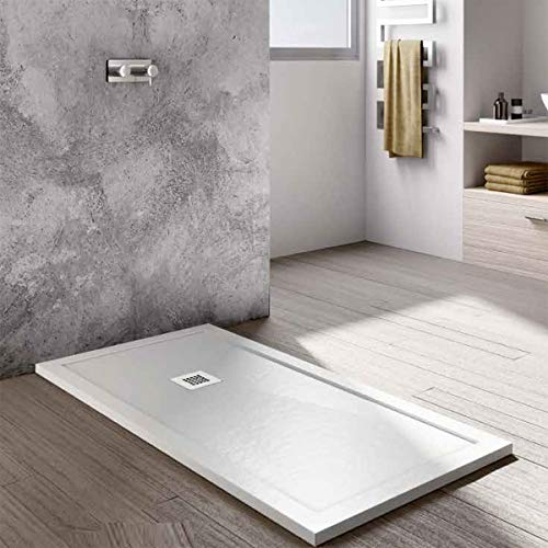 Piatto Doccia Eco Stone City 70X120 Bianco Slim H3,5cm CERAMICHEMIRANDA
