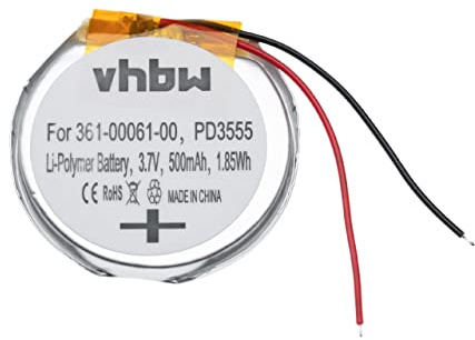 vhbw Akku kompatibel mit Garmin Tactix Delta Solar Smartwatch Uhr Fitnessarmband (500 mAh, 3,7 V, Li-Polymer)