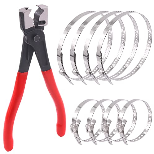 Wokape Lot de 9 pinces serrage pour tuyau avec kit de serrage CV, petit et grand, en acier inoxydable, arbre d'entraînement réglable