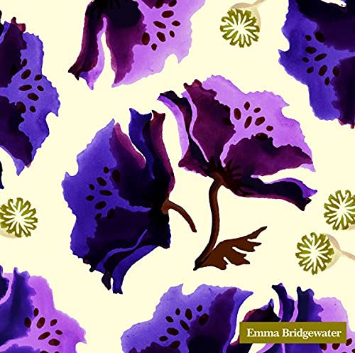 Emma Bridgewater Purple Poppies, Cream - IHR Lunch Paper Napkins 20 in Pack 3 ply 33 cm Square