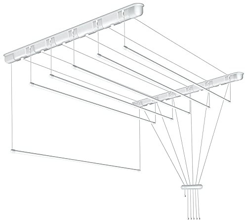 SEPIO Deckenwäschetrockner, 6 Stangen, 80 cm