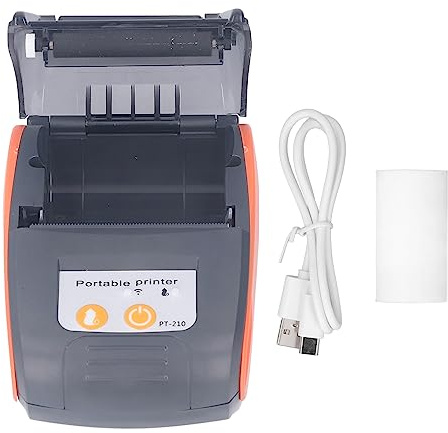 Fafeicy PT 210 Thermo-Belegdrucker, Bluetooth, Kabelloser Mini-Rechnungsdrucker, Kompatibel mit Taschenticket-Druckmaschine, Mini-Ticketdrucker für Android, 58 Mm (Ohne Aufbewahrungstasche)